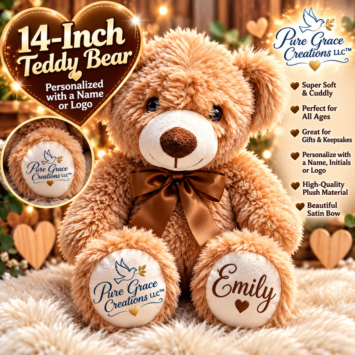 Cuddling Soft Teddy Bear