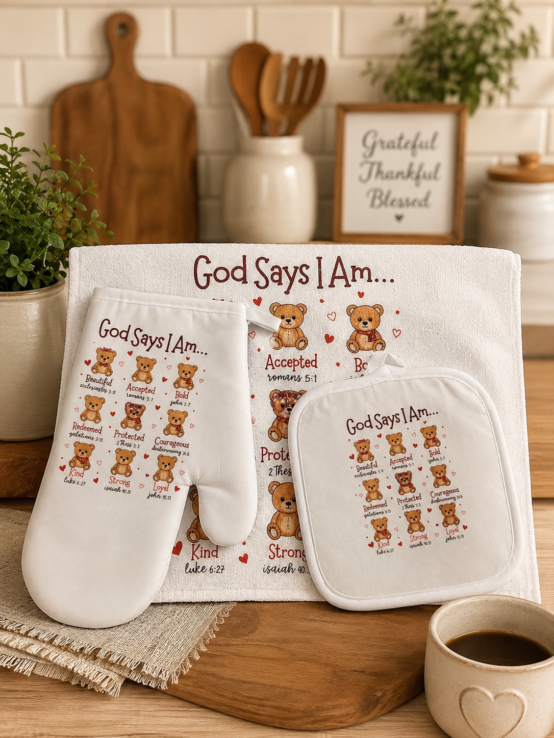 Kitchen Set 3 Piece "God Says I Am "