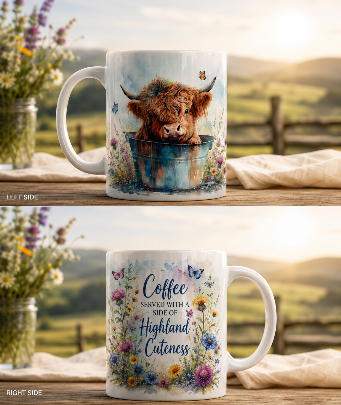 Highland Cow 15oz Ceramic Coffee Mug