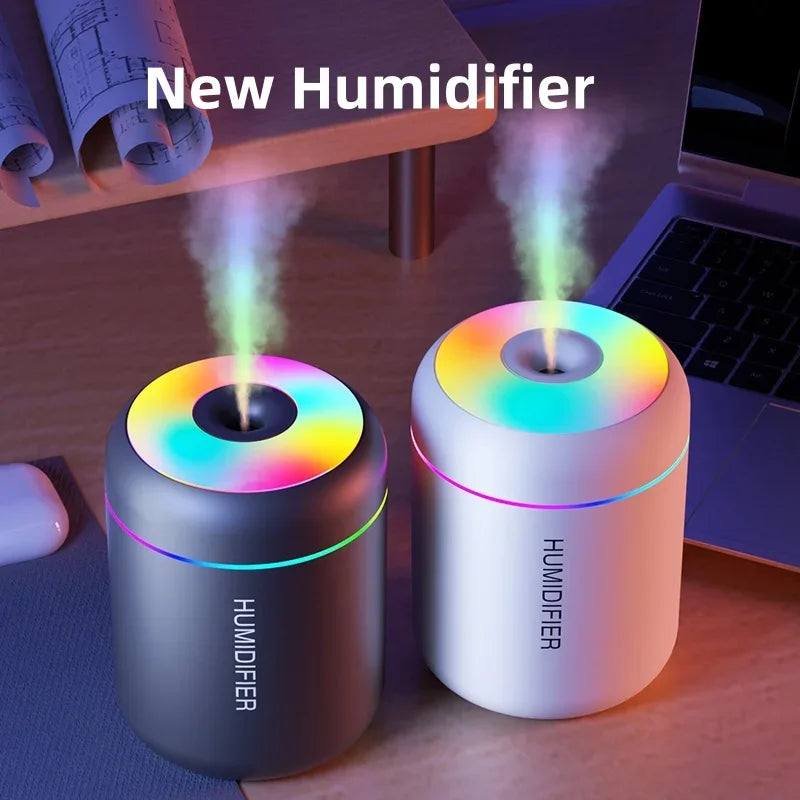Mini Air Humidifier USB Electric Aroma Diffuser Essential Oil Purifier Aromatherapy Mist Maker Lights For Car Home Bedroom