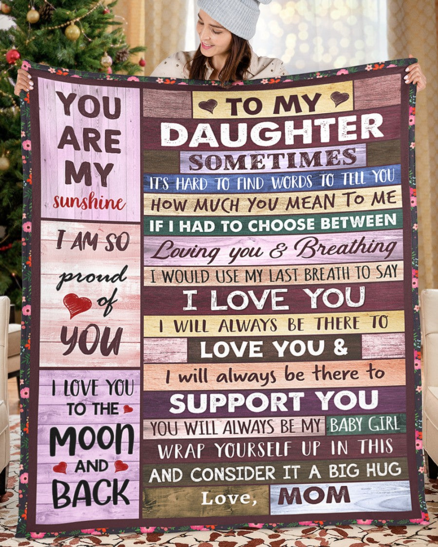 Special Gift For Your Daughter Blanket - From mom and dad