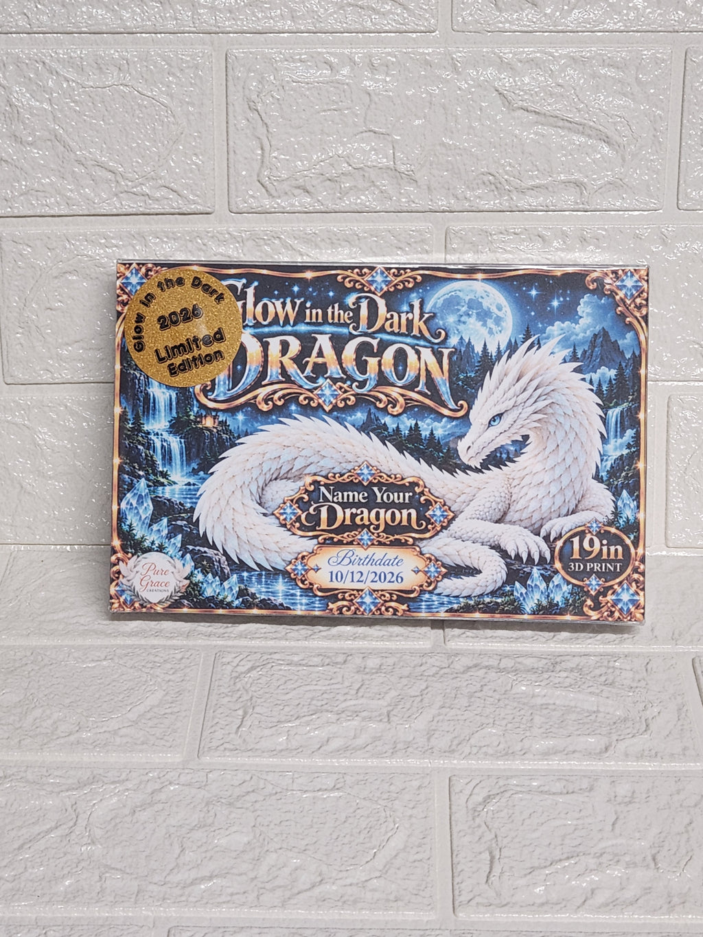 19in Glow in the Dark Articulated Dragon with Birth Certificate