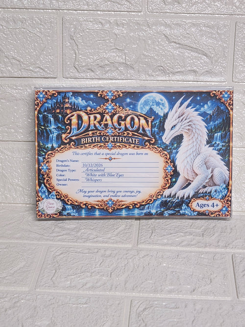 19in Glow in the Dark Articulated Dragon with Birth Certificate